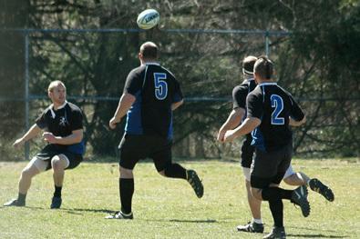 students playing rugby