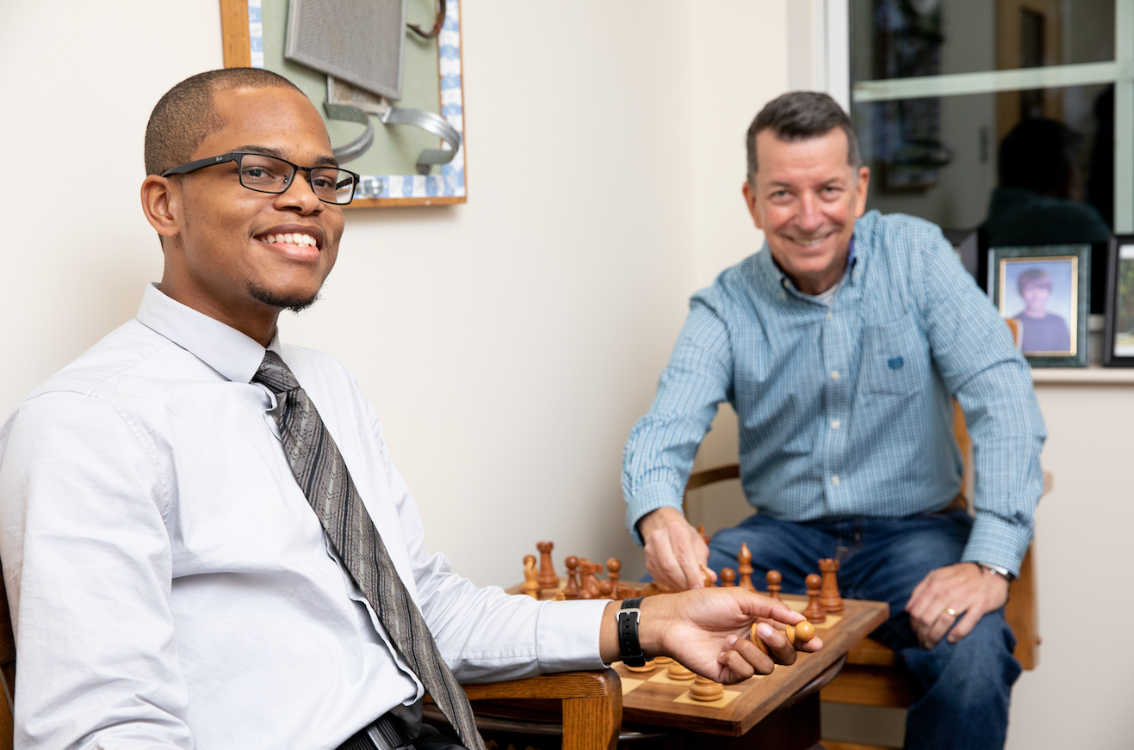 Dr. Chuck Ross and Alexander Morton ’16 