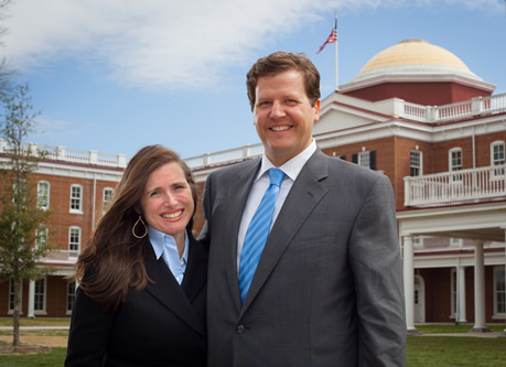 W. Taylor Reveley IV and his wife, Marlo