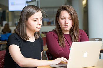 Megan Johnston '16 and Molly Scoggin '16