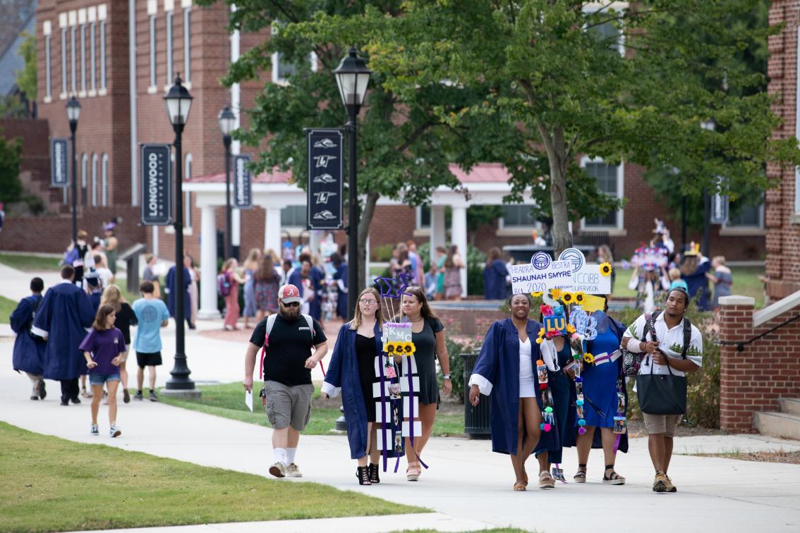 Family and friends on Brock Commons at convocation