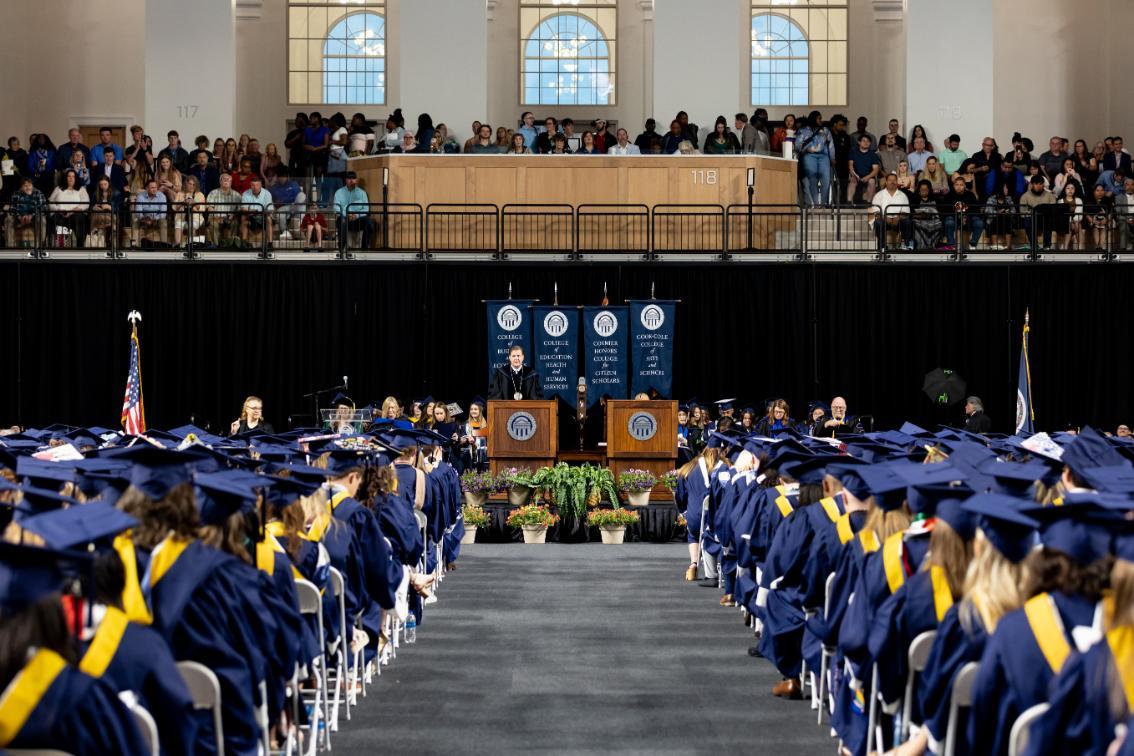 President Reveley addresses the class of 2024 and their friends and families